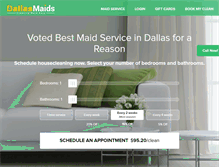 Tablet Screenshot of dallasmaids.com